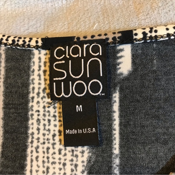 Clara Sunwoo asymmetric hem tunic top M bold modern graphic print - Picture 2 of 7